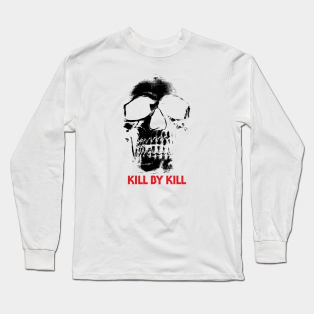 Black Skull Long Sleeve T-Shirt by Kill By Kill podcast 